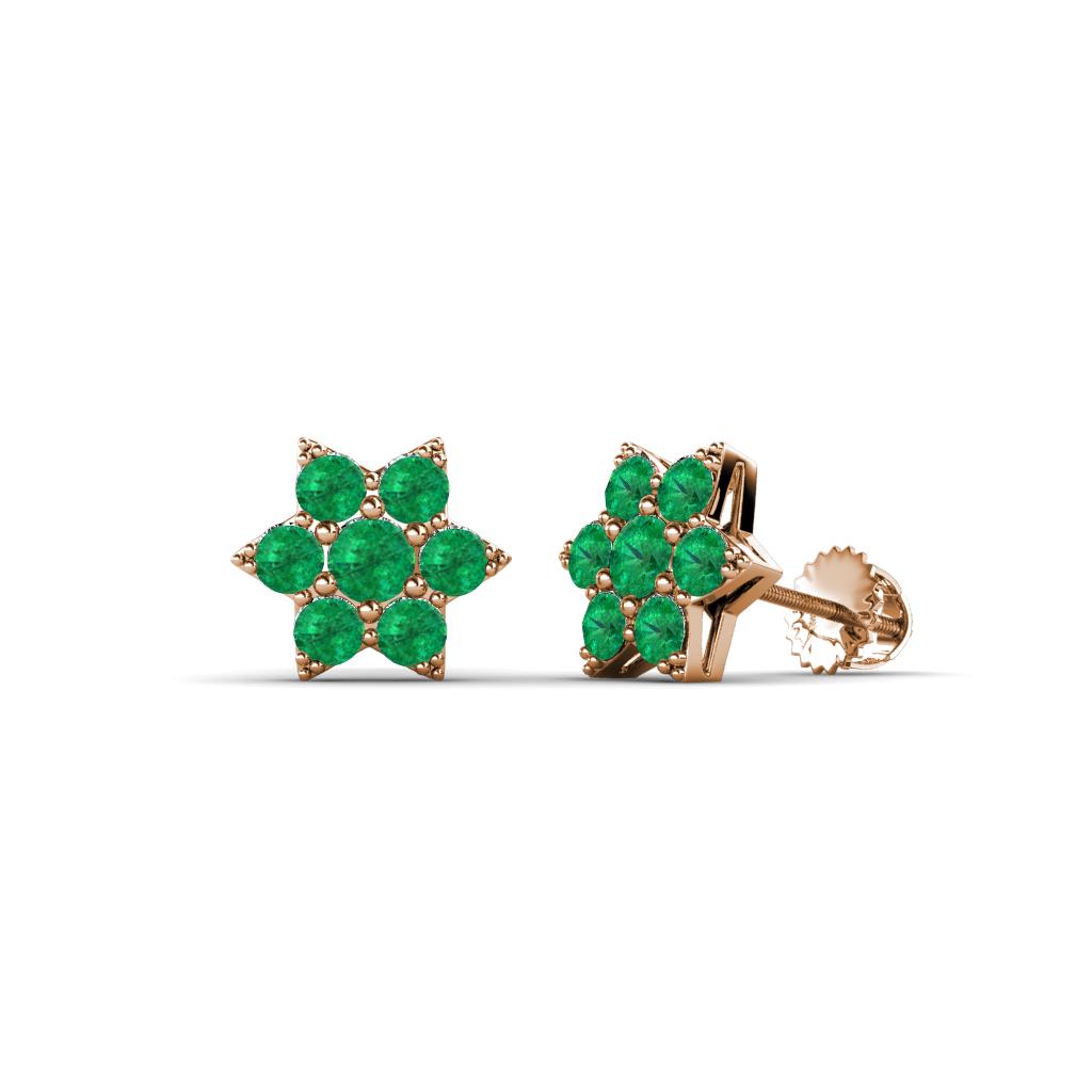Amora Emerald Flower Earrings 