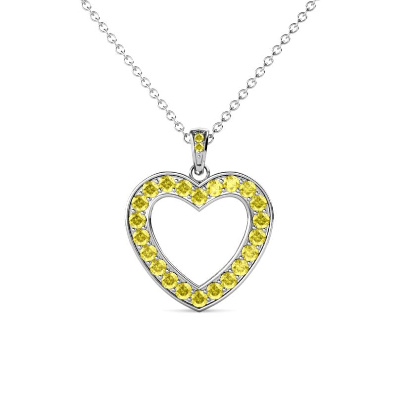 Naomi Yellow Sapphire Heart Pendant 