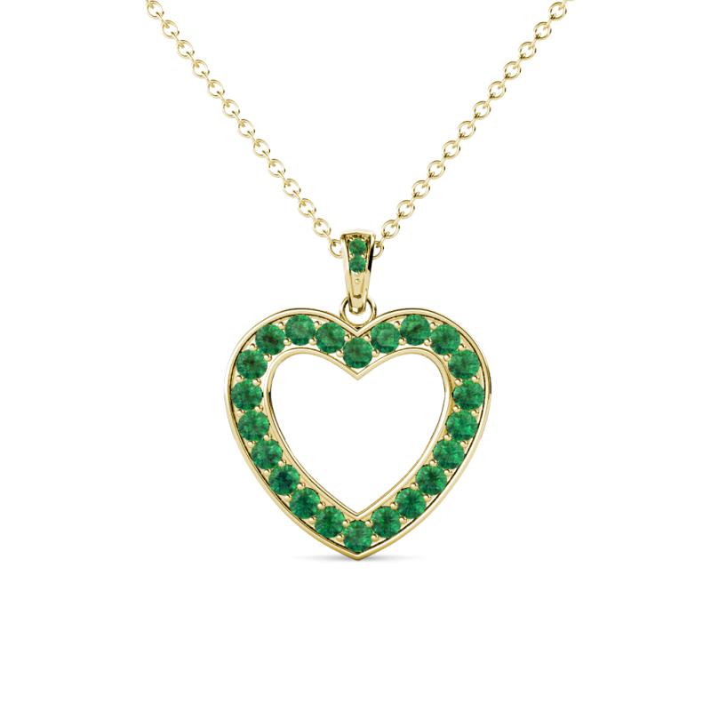 Naomi Emerald Heart Pendant 