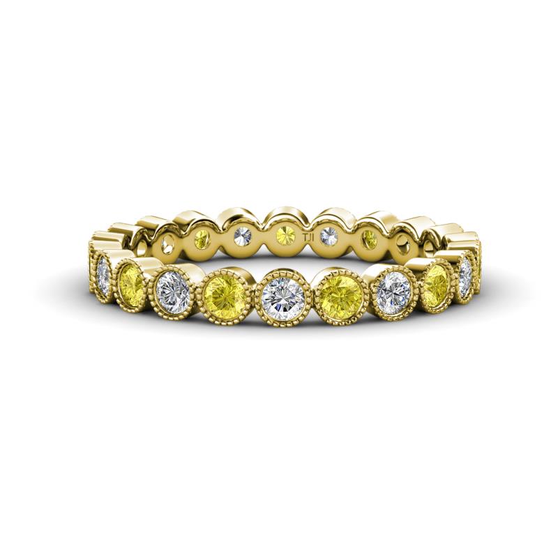 Arria 2.70 mm Yellow Sapphire and Diamond Eternity Band 