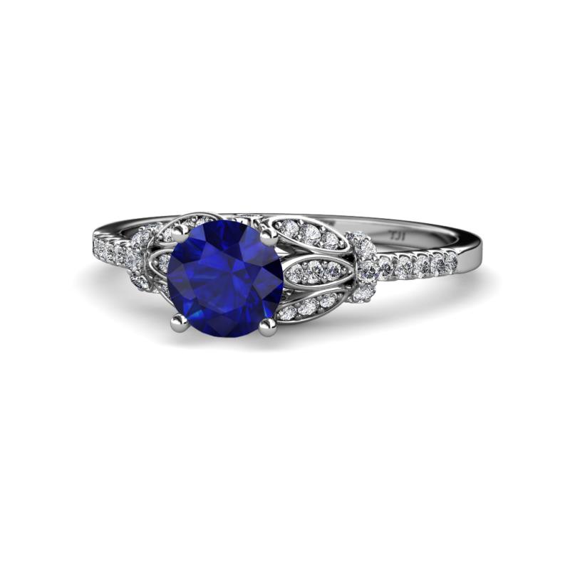 Katelle Desire Blue Sapphire and Diamond Engagement Ring 
