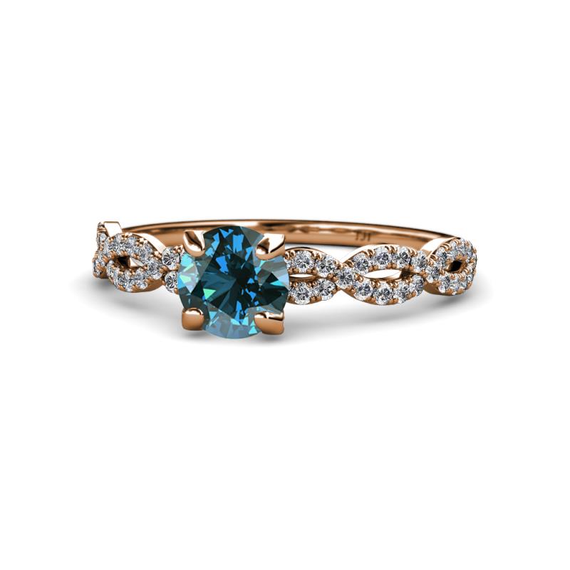 Milena Desire Blue and White Diamond Engagement Ring 