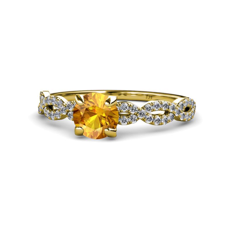 Milena Desire Citrine and Diamond Engagement Ring 