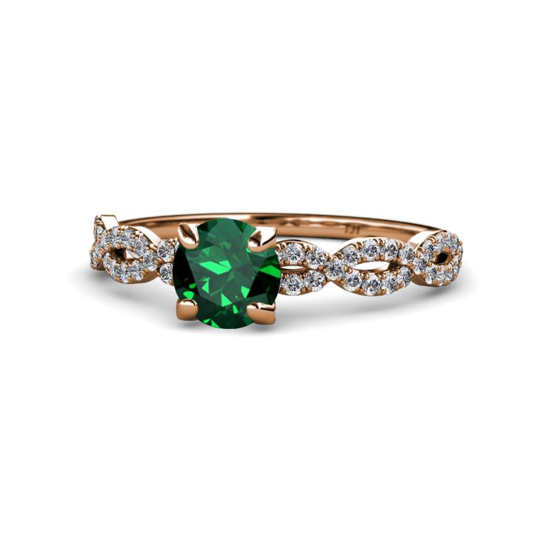 Milena Desire Emerald and Diamond Engagement Ring 