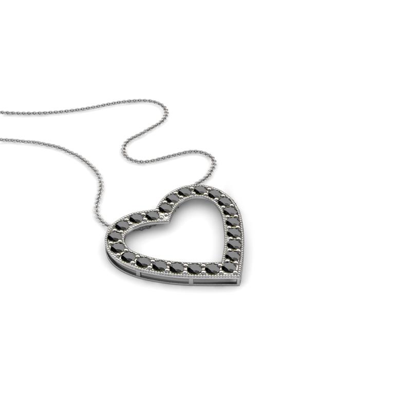 Tiana Black Diamond Heart Pendant 