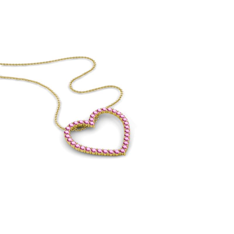 Elaina Pink Sapphire Heart Pendant 