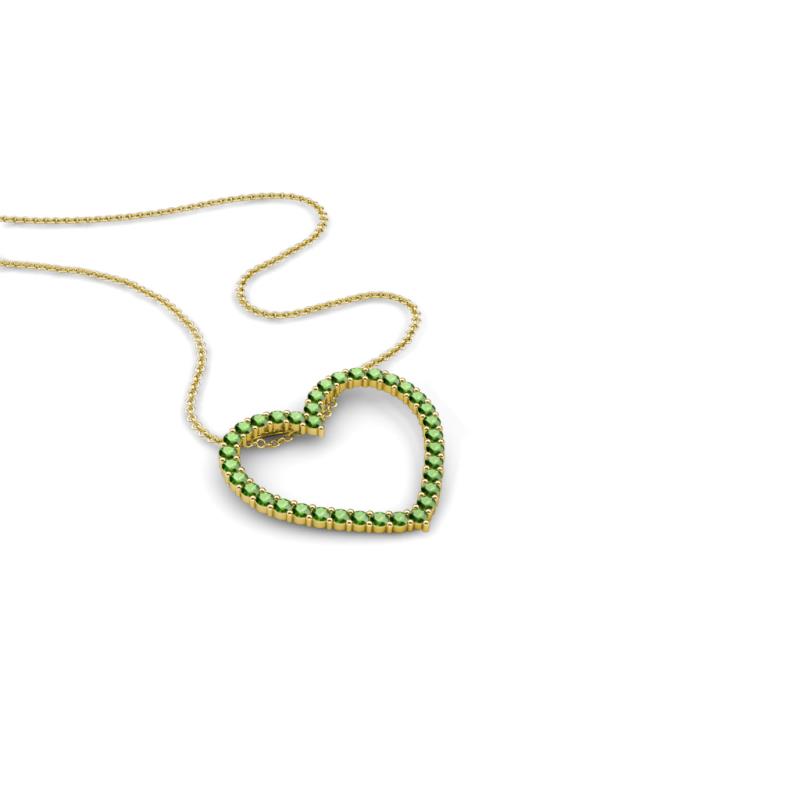 Elaina Green Garnet Heart Pendant 