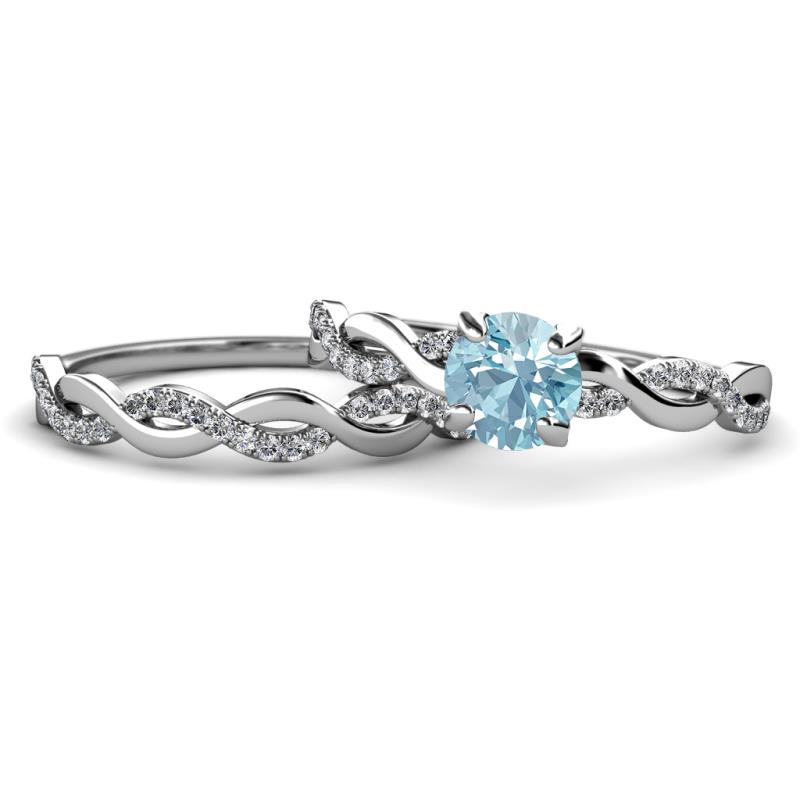 PERPETUA | Women's Infinity Inspired Wedding Ring | Aquamarine | Alexa - TCR