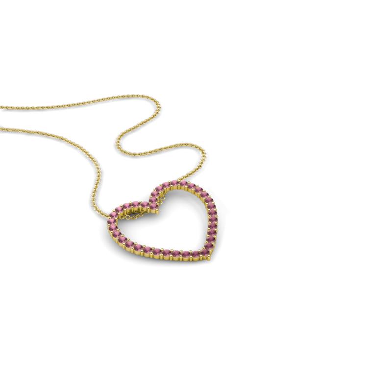 Elaina Rhodolite Garnet Heart Pendant 