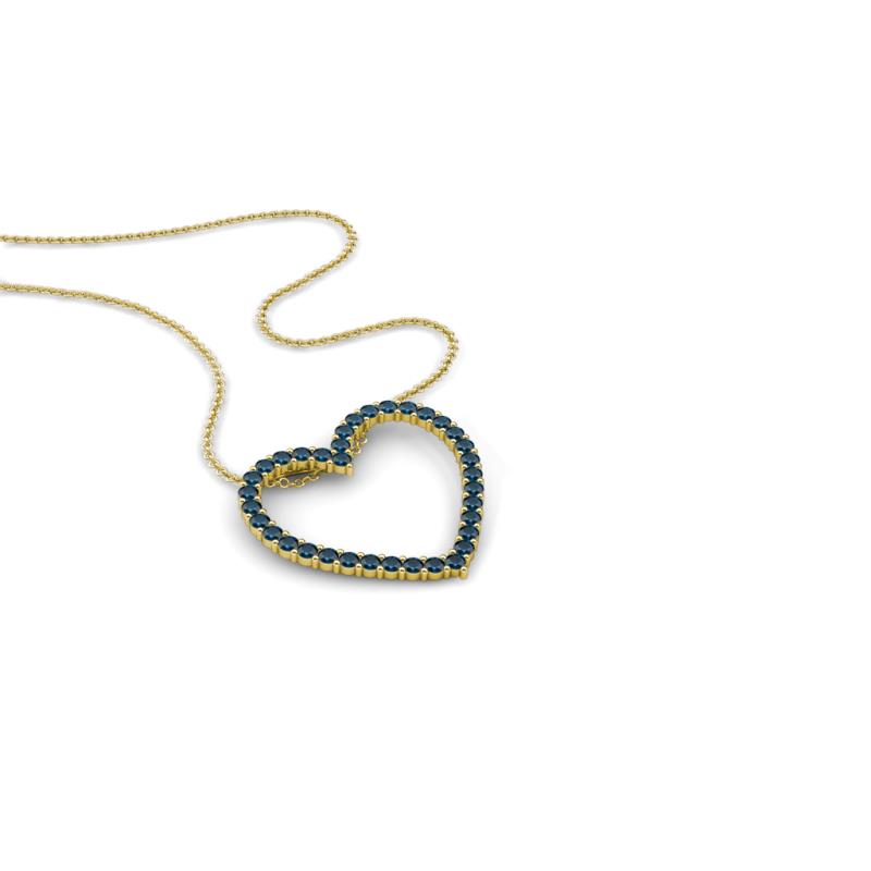 Elaina Blue Diamond Heart Pendant 
