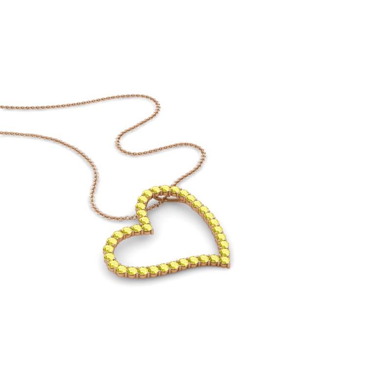 Avery Yellow Sapphire Heart Pendant 