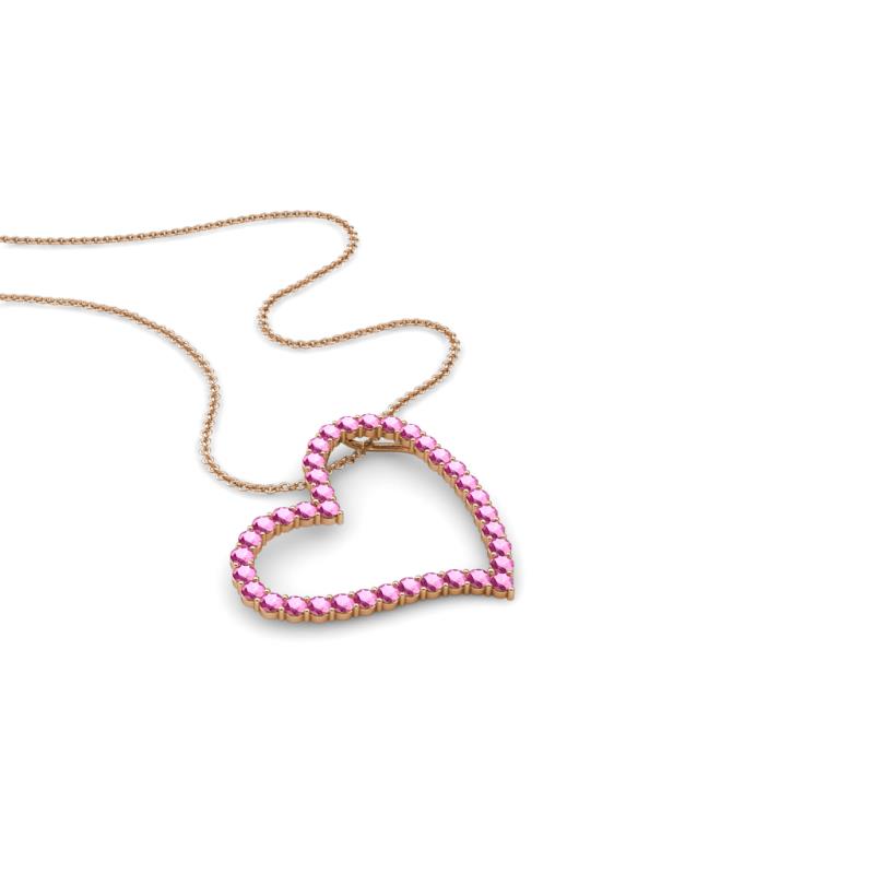 Avery Pink Sapphire Heart Pendant 