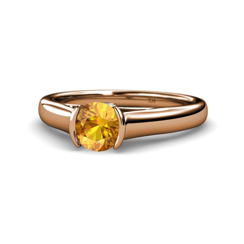 Ellie Desire Citrine and Diamond Engagement Ring 