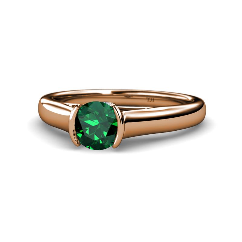 Ellie Desire Emerald and Diamond Engagement Ring 