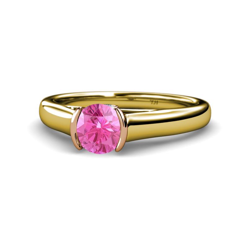 Ellie Desire Pink Sapphire and Diamond Engagement Ring 