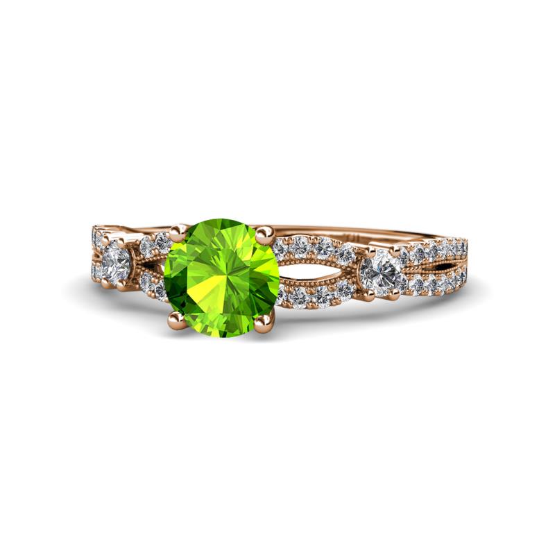 Senna Desire Peridot and Diamond Engagement Ring 