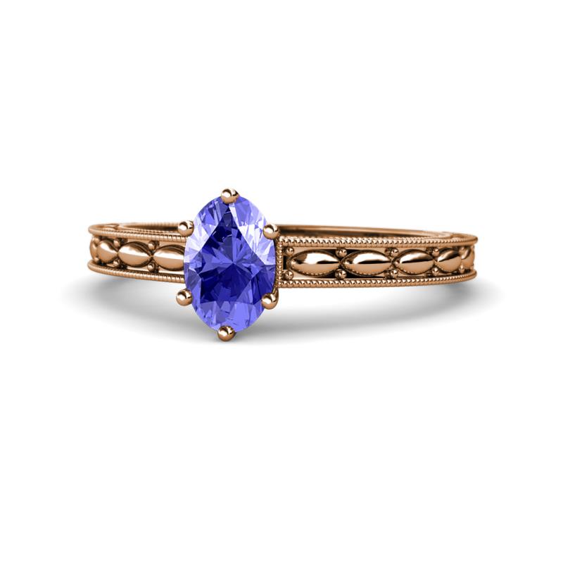 Rachel Classic 7x5 mm Oval Shape Tanzanite Solitaire Engagement Ring 