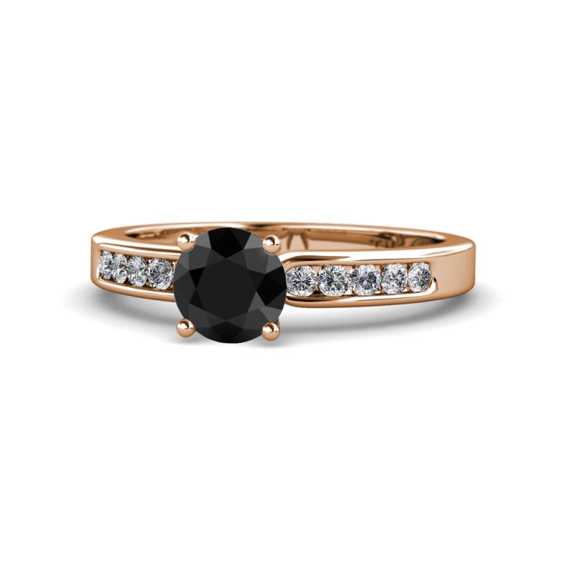 Enya Classic Black and White Diamond Engagement Ring 