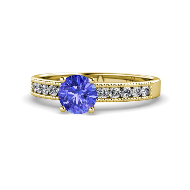 Ronia Classic Tanzanite and Diamond Engagement Ring 