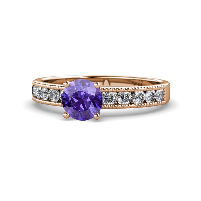 Ronia Classic Iolite and Diamond Engagement Ring 