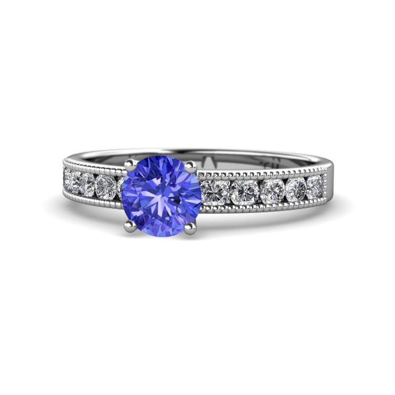 Ronia Classic Tanzanite and Diamond Engagement Ring 