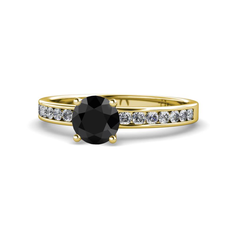 Salana Classic Black and White Diamond Engagement Ring 