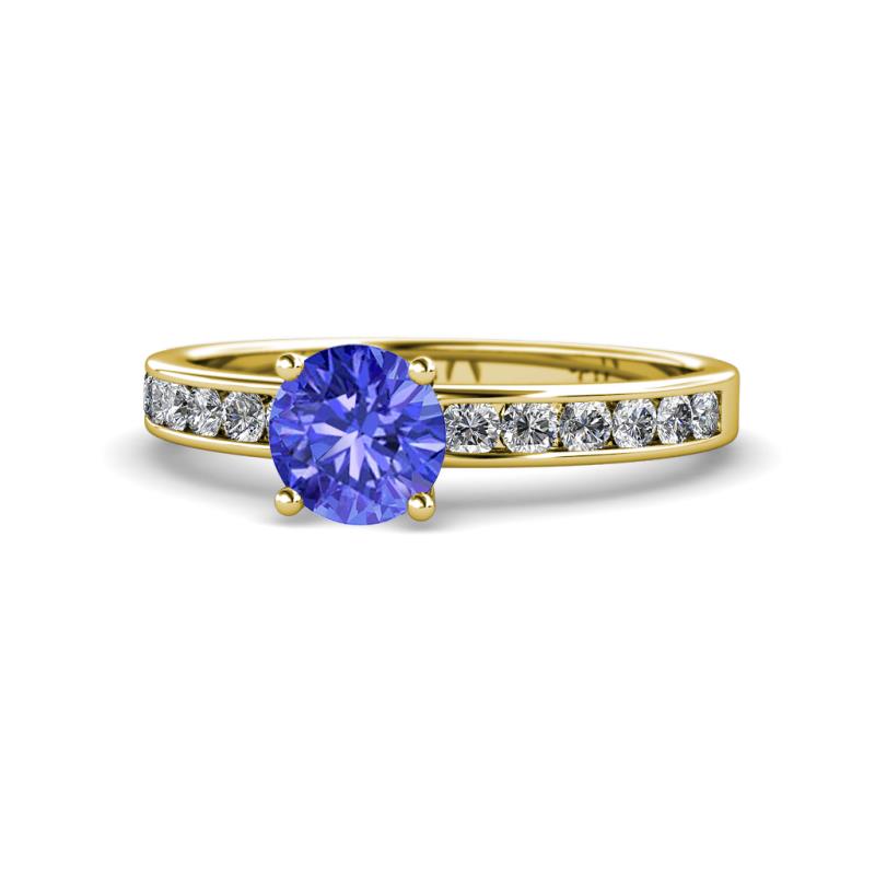 Salana Classic Tanzanite and Diamond Engagement Ring 