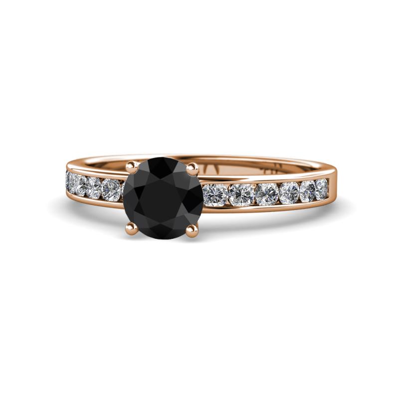 Salana Classic Black and White Diamond Engagement Ring Black and White Diamond Womens Engagement Ring ctw K Rose Gold