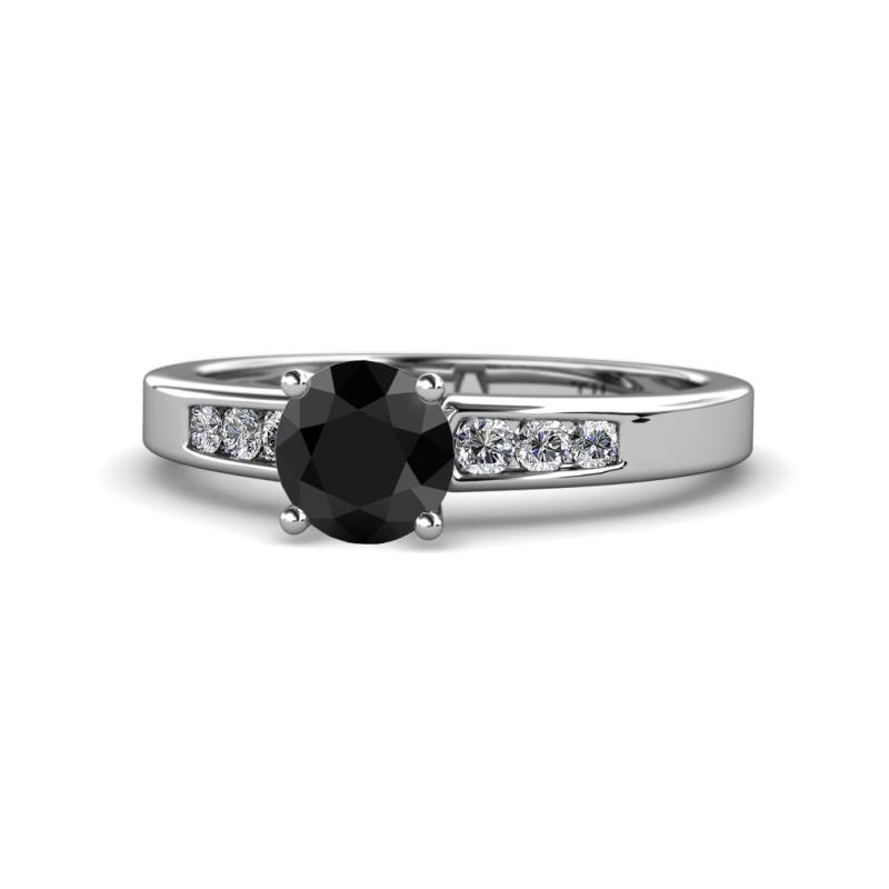 Merlyn Classic Black and White Diamond Engagement Ring 