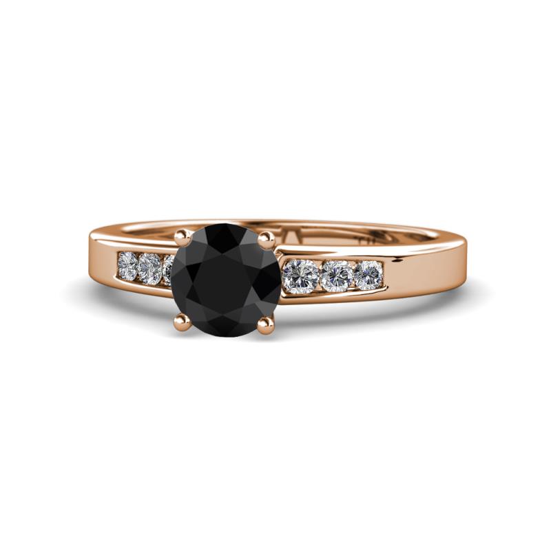 Merlyn Classic Black and White Diamond Engagement Ring 