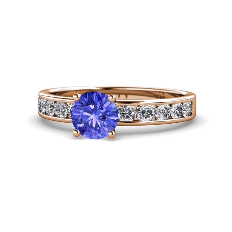 Salana Classic Tanzanite and Diamond Engagement Ring 