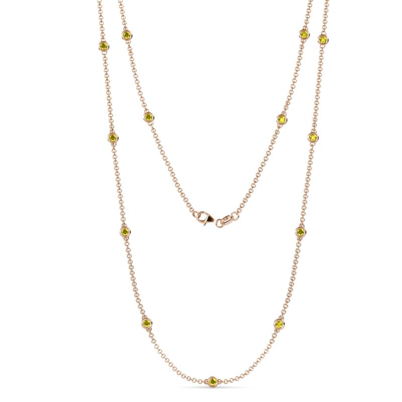 Lien (13 Stn/2.6mm) Yellow Diamond on Cable Necklace 