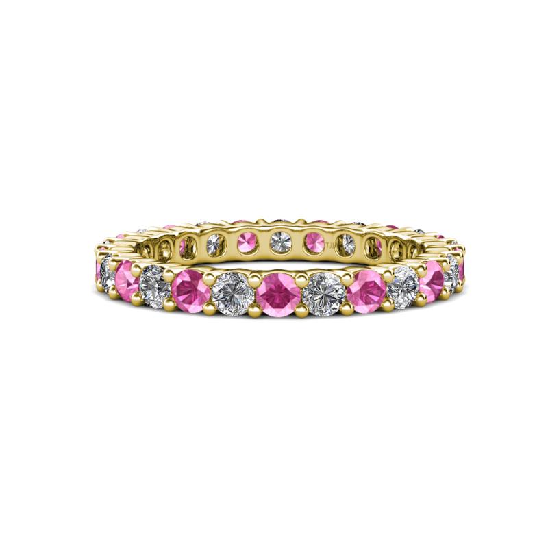 Joyce 3.00 mm Pink Sapphire and Diamond Eternity Band 