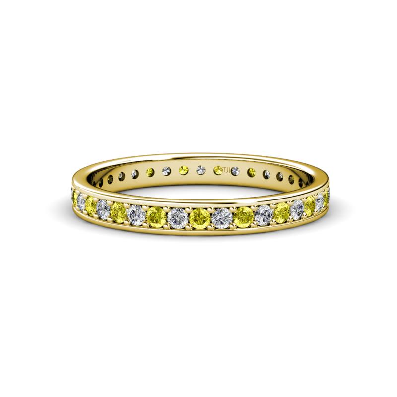 Livia 1.70 mm Yellow and White Diamond Eternity Band 