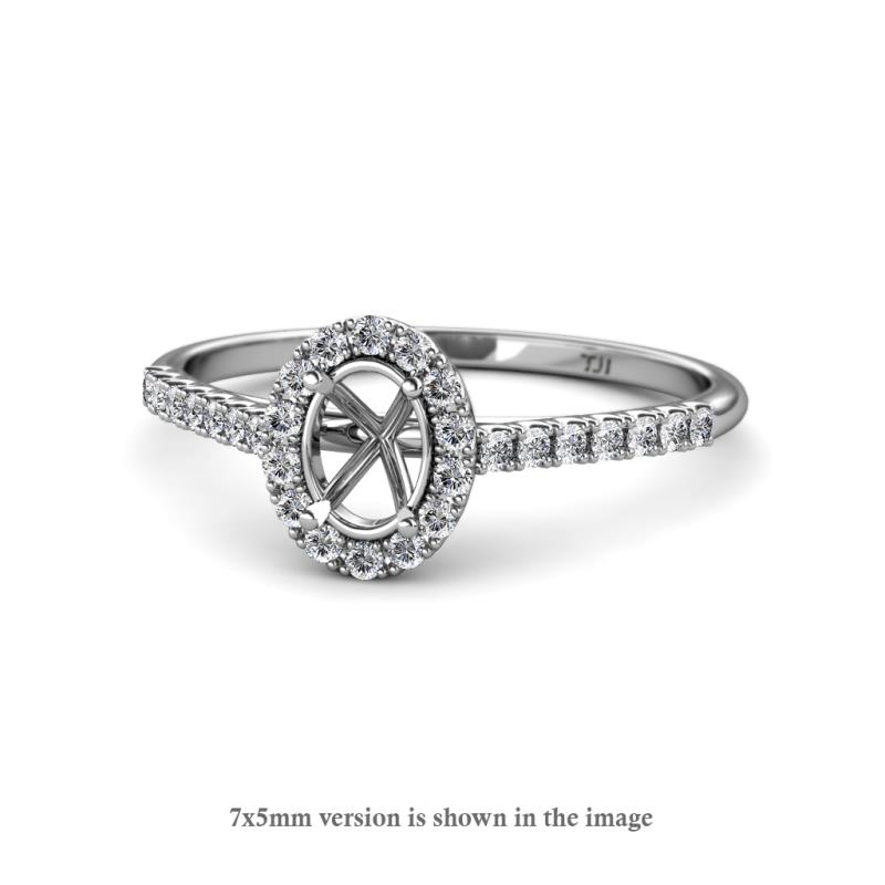 Marnie Desire Semi Mount Halo Engagement Ring 