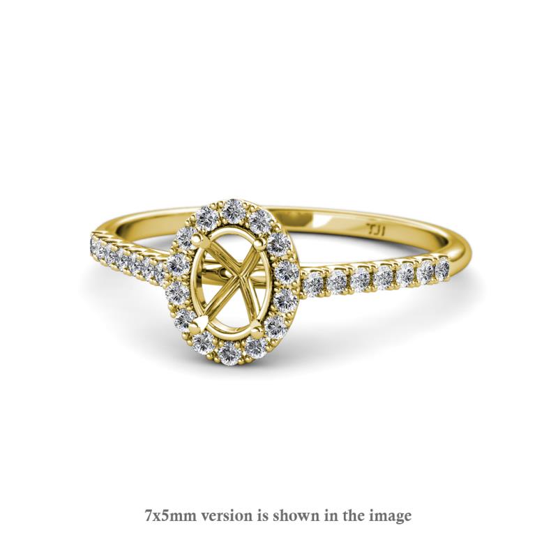 Marnie Desire Semi Mount Halo Engagement Ring 