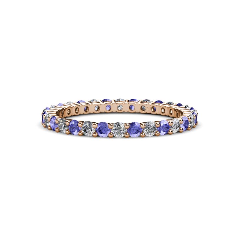 Joyce 2.30 mm Tanzanite and Diamond Eternity Band 