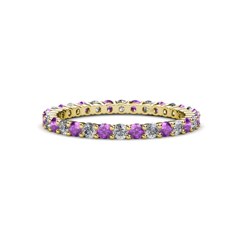 Joyce 2.30 mm Amethyst and Diamond Eternity Band 