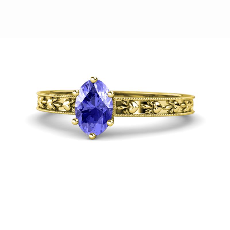 Niah Classic 7x5 mm Oval Shape Tanzanite Solitaire Engagement Ring 
