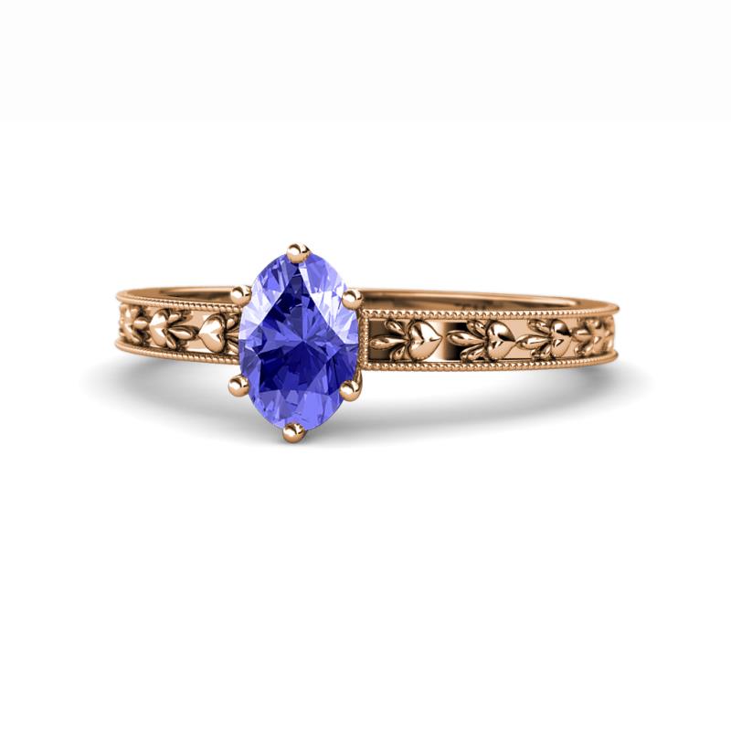 Niah Classic 7x5 mm Oval Shape Tanzanite Solitaire Engagement Ring 