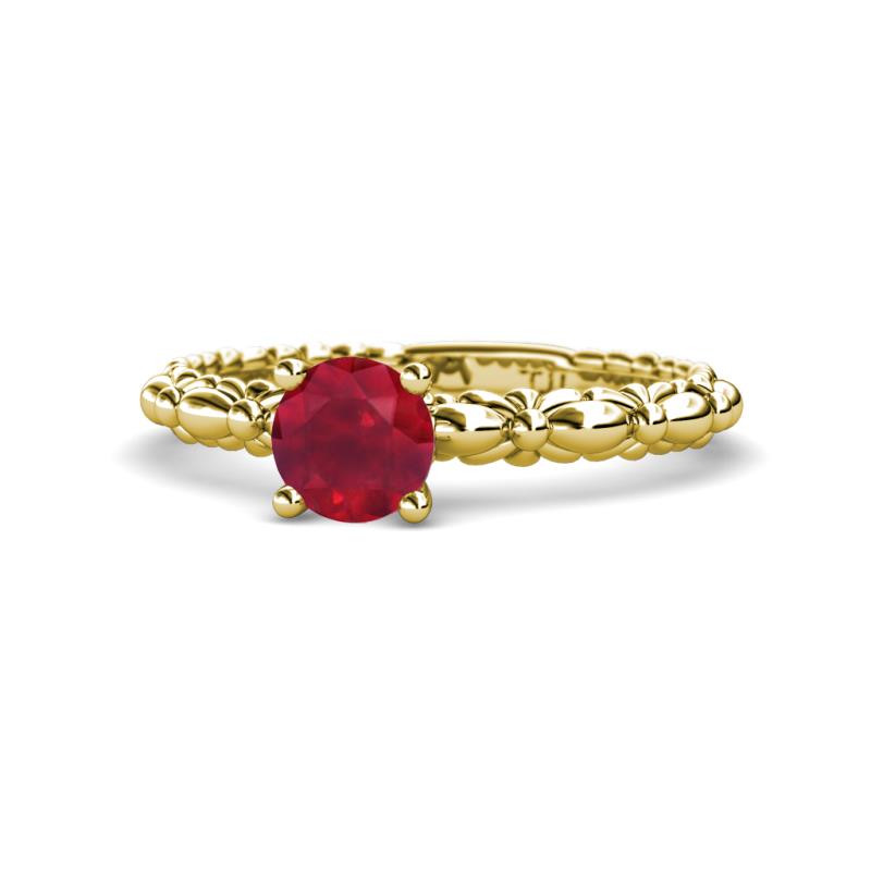 Viona Signature Ruby Solitaire Engagement Ring 