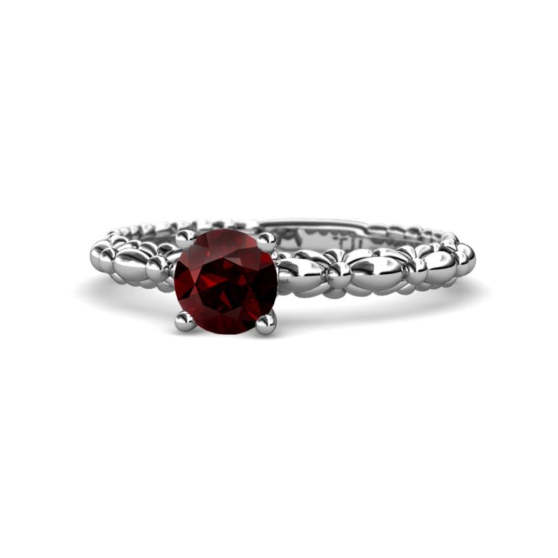 Viona Signature Red Garnet Solitaire Engagement Ring 