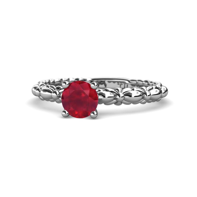 Viona Signature Ruby Solitaire Engagement Ring 