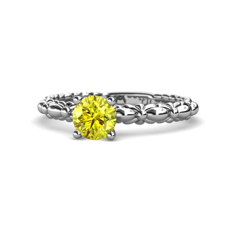 Viona Signature Yellow Diamond Solitaire Engagement Ring 
