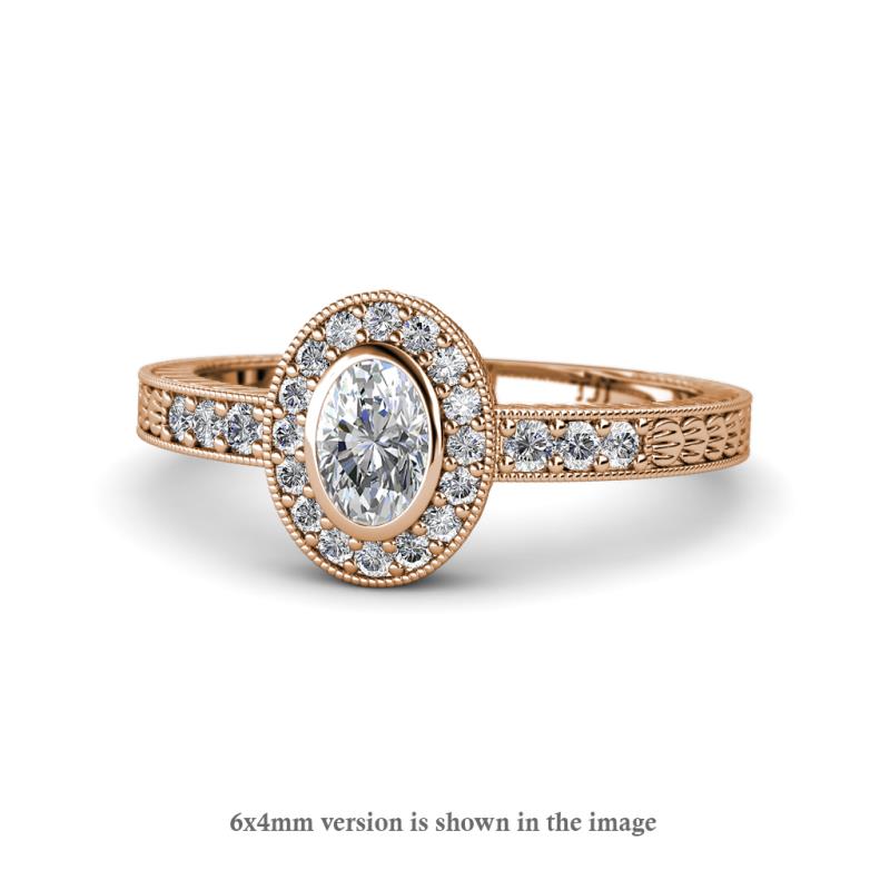 Annabel Desire Oval Cut Diamond Halo Engagement Ring 
