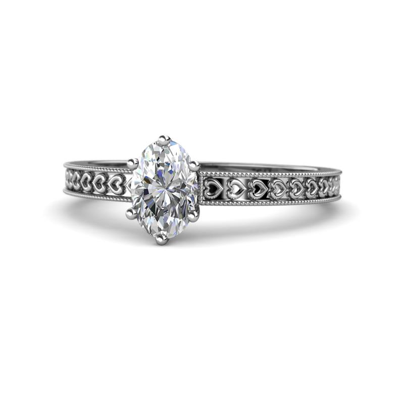Janina Classic Oval Cut Diamond Solitaire Engagement Ring 
