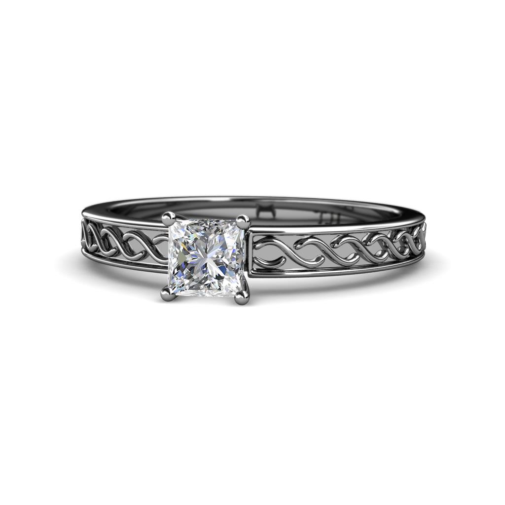 Maren Classic Princess Cut Diamond Solitaire Engagement Ring 