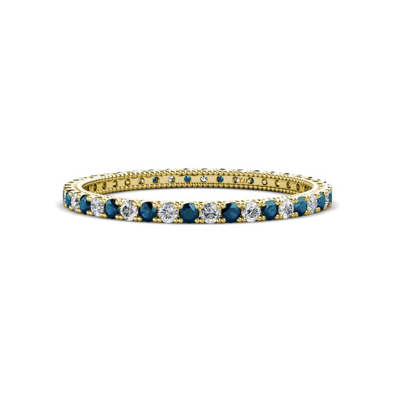 Ellen 1.70 mm Blue and White Diamond Eternity Band 