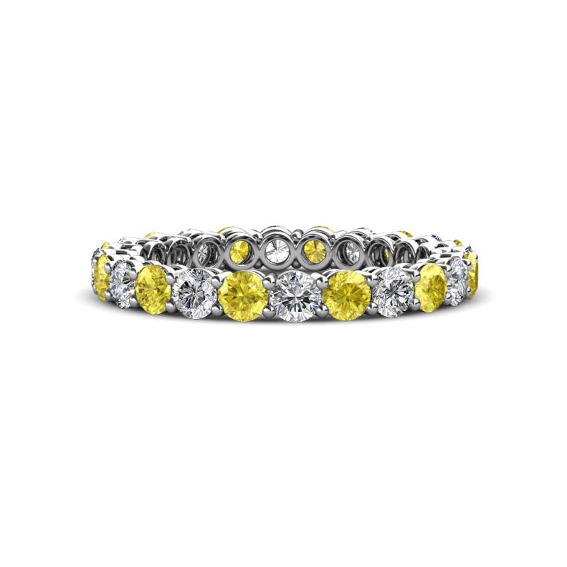 Tiffany 2.80 mm Yellow Sapphire and Diamond Eternity Band 