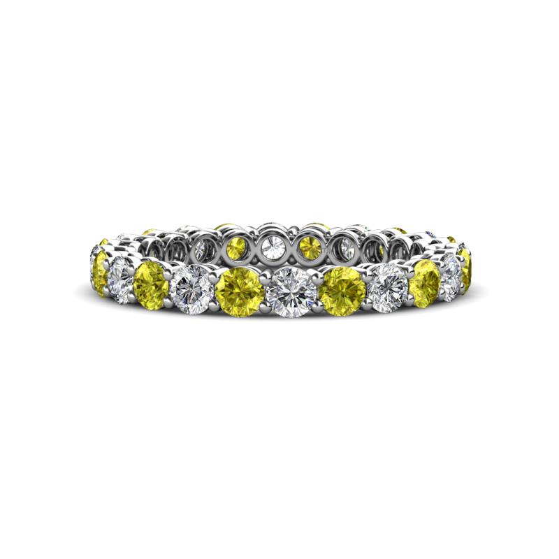 Tiffany 2.80 mm Yellow and White Diamond Eternity Band 
